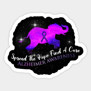 Alzheimer Awareness Spread The Hope Find A Cure Gift Sticker